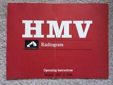 HMV 2347 Radiogram Operating Instructions (Garrard Type 3000 LM Deck) Model 2348