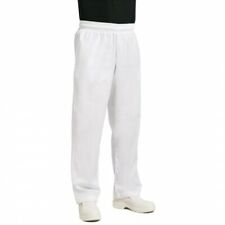Pull-on mens chef’s trousers white XXL SALE 42-44" waist