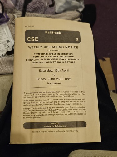 Railtrack weekly operation - railtrack,