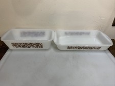 Vtg White Glasbake USA Dish