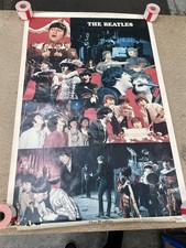 VINTAGE BEATLES MUSIC POSTER 35”x23” BY COLUMBIA 1976 LONDON POSTERS GOOD USED