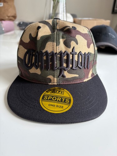 Camo compton snapback cap - compton, hat