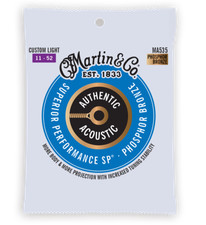 Martin MA535 Custom Light 11-52 Phosphor Bronze Acoustic Guitar Strings 1-3 Pack