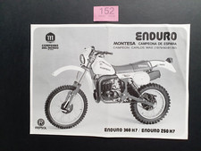 MONTESA ENDURO 360/250 H7 MOTORCYCLE BROCHURE DOUBLE SIDED SPEC TO REAR SPAINISH