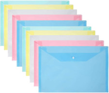 Plastic Wallets, 10 Pcs A4