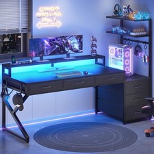 55" Gaming Desk with 6