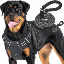 Haapaw Heavy Duty Tactical Dog Harness for Large Dogs, No Pull Adjustable Pet XL
