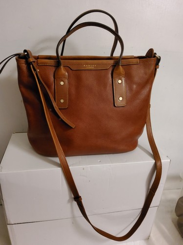 Radley leather tote dark tan - radley,