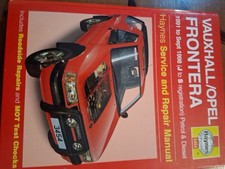Vauxhall Frontera (Petrol & Diesel) Haynes Workshop Manual 1991-1998 Haynes 3454