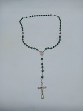 Green Rosary Necklace - Italy Green Beaded