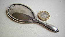 GORGEOUS SOLID SILVER HALLMARKED MINIATURE HAND MIRROR