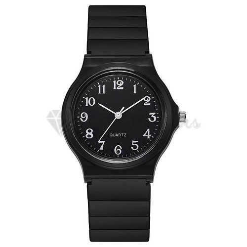 Black resin strap - quartz, wrist