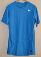 Nike Pro Combat Hypercool Compression Dri-Fit Training Shirt Mens 2XL Blue