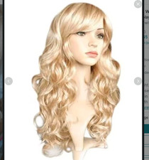 Long Wavy Blonde Synthetic Wig