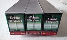 3 x Oxford Diecast Eddie Stobart Curtainside Trailers,1:76