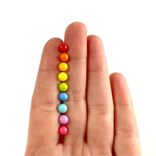 Miniature rainbow buttons 5mm - miniature,