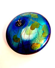Signed  JOHN DITCHFIELD  ART GLASS SCULPTURE PAPERWEIGHT 13.5cm dia