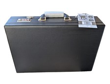 Monolith Leather Look Briefcase Attache Case with Combination Lock
