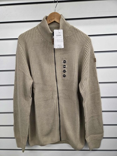Mens beige chunky knit - beige,