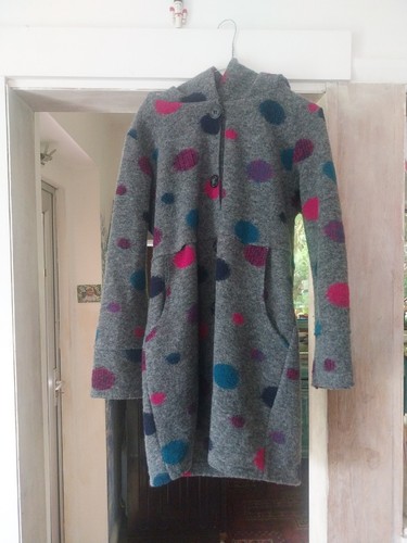 Italian wool hooded grey - , coat