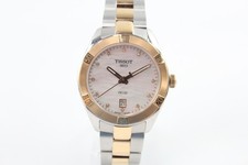 Ladies Tissot PR100 Diamond MOP Dial Two Tone Watch Quartz Working