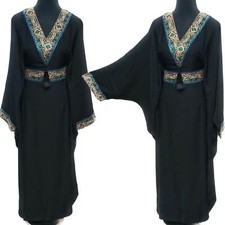 Latest Design Women Black Batwing Abaya Farasha Jilbab