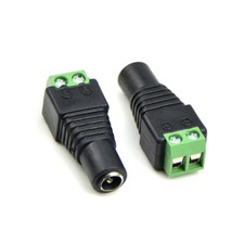 2x 10x 25x 100x AC POWER SUPPLY JACK PLUG 2.1MM X 5.5MM SOCKET TO SCREW TERMINAL