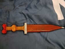 WOODEN LIVE ACTION ROLEPLAY (LARP) / COSPLAY SHORT SWORD - GOOD USED CONDITION