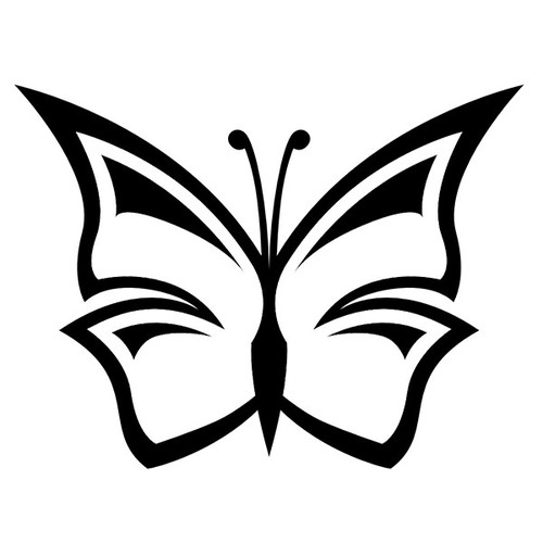 Abstract butterfly vinyl decal - butterfly,