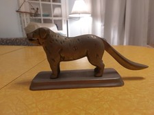 Vtg Heavy Cast Iron Dog With
