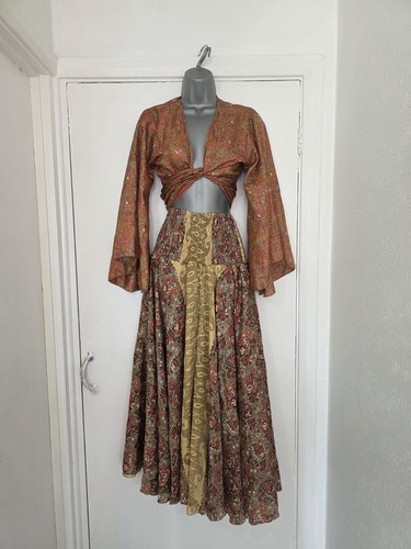 Vintage sari silk art - vintage,
