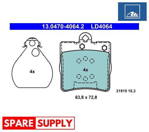 Brake pad set - pad, for