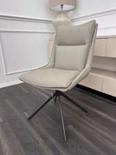 FV Catalina Taupe Faux Leather Swivel Dining Chair (Choose Quantity)