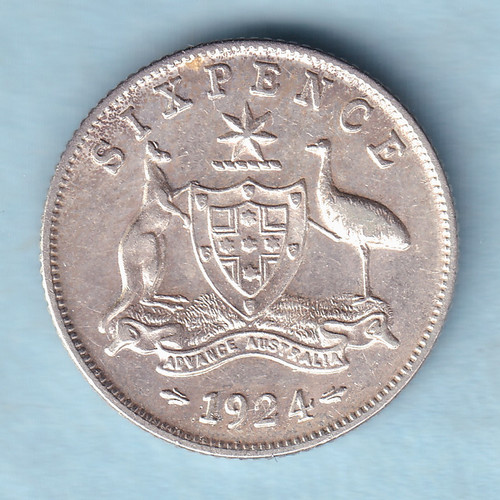 Australia 1924 sixpence - ,