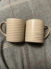 Denby Intro Stripe Beige Mugs