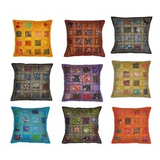 Khambadiya Patchwork Pillow
