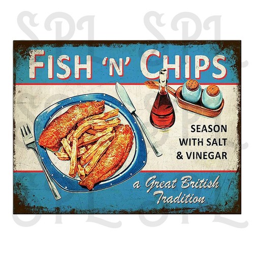 Fish chips retro replica - retro,