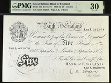 £5 White Five Pound Note