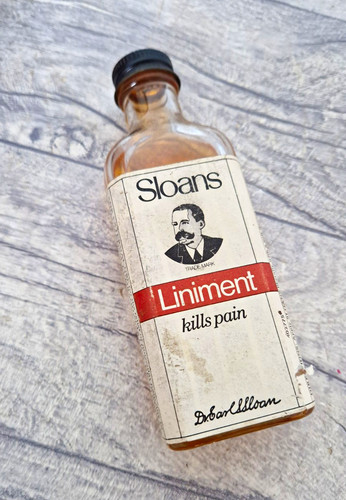 Vintage sloans liniment glass - liniment,