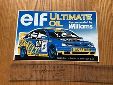 WILLIAMS RENAULT LAGUNA DEALER RACING BTCC STICKER TOURING CARS  Alan Menu Elf