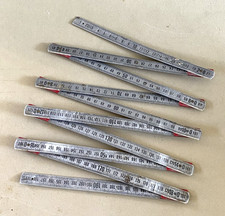 Vintage French Folding 2 Meter Metal Ruler