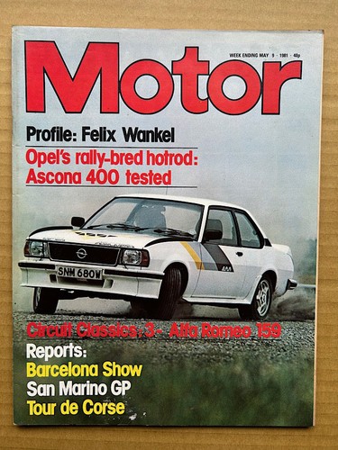 Opel ascona 400 motor - opel, magazine