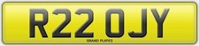 R22 OJY ROJEY NUMBER PLATE