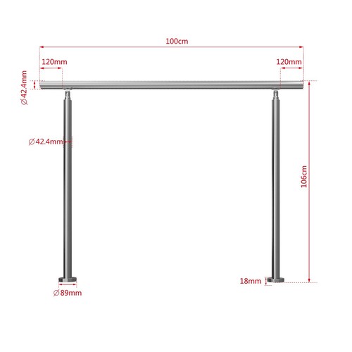 Stainless steel handrail stair - stainless,