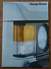 Land Rover Range Rover 3.5 Litre V8 Brochure 1980 28 Pages