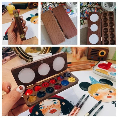 Wooden handmade watercolor - wooden,
