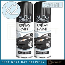 2 x BLACK GLOSS AEROSOL SPRAY