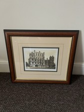 Framed Vintage Wollaton Hall Art Print – Wooden Frame – Architectural Decor