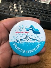 OLD VINTAGE LARGE Unlimited Hydroplane pin ATLAS VAN Lines 