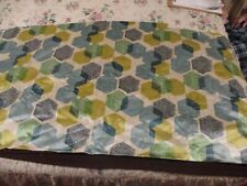 Villa Nova Abstract Geometric Velvet Fabric- Honeycomb / Kelp V3079/04 6 metres